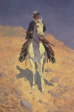 Self Portrait on a Horse by Frederic Remington Western Giclee Print + Ships Free