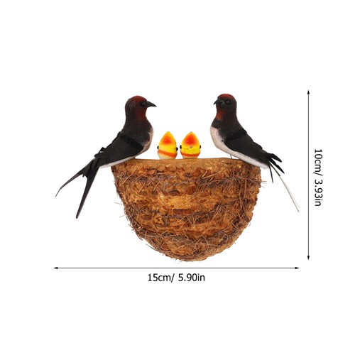 4 Sets Schwalben-Nisthaus, künstliches Vogelnest, Wanddekoration, - Bild 8 von 12