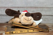 RUSS BERRIE SCRUNCHIES COLLECTION - 6" Plush Santa Puppy Dog