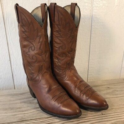 Dan Post Milwaukee Mens Pecan Brown Leather Western Dress Boots 9.5 EW 111R