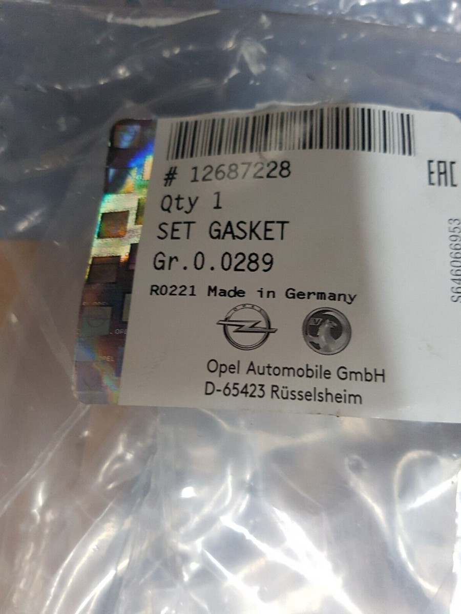 GENUINE NEW VAUXHALL INSIGNIA 1.5 turbo HEAD GASKET SET 12687228 