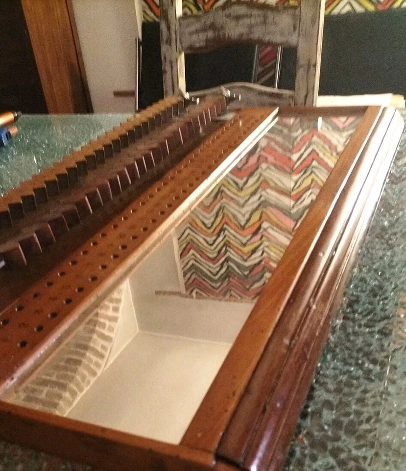 Panneau de billard en bois avec miroir et chiffres en bois années 40 - Photo 4/4