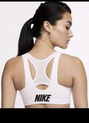 Nike DRI-FIT Shape High-Support Padded Zip-Front Sports Bra White XS DN4219  100 | eBay