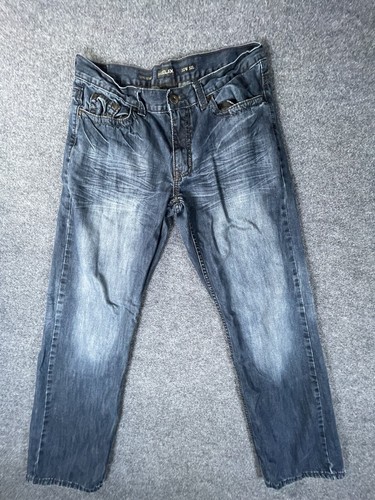 Helix Jeans Men’s 32x32 Blue Loose Straight “Instinct Is A Virtue” Dark Wash