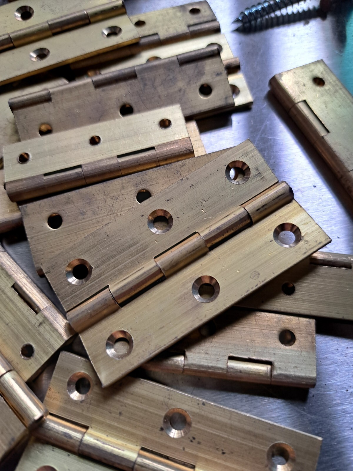 Solid Brass Hinges Job Lot eBay