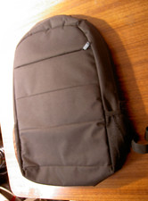 BLACK EVERYDAY BACKPACK LIGHT LAPTOP POCKET PLAIN WORK SCHOOL OFFICE PADDED