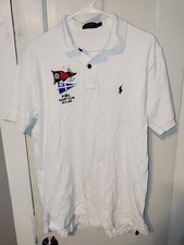Polo Ralph Lauren Shirt Mens Size Large Yacht Club Embroidered Polo Classic