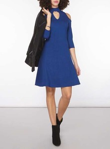 cobalt blue off the shoulder dress