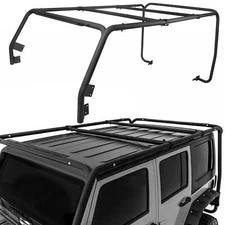 Powder Coated Roof Rack For Jeep Wrangler JK 07-18 4 Door 350LBS Textured Steel