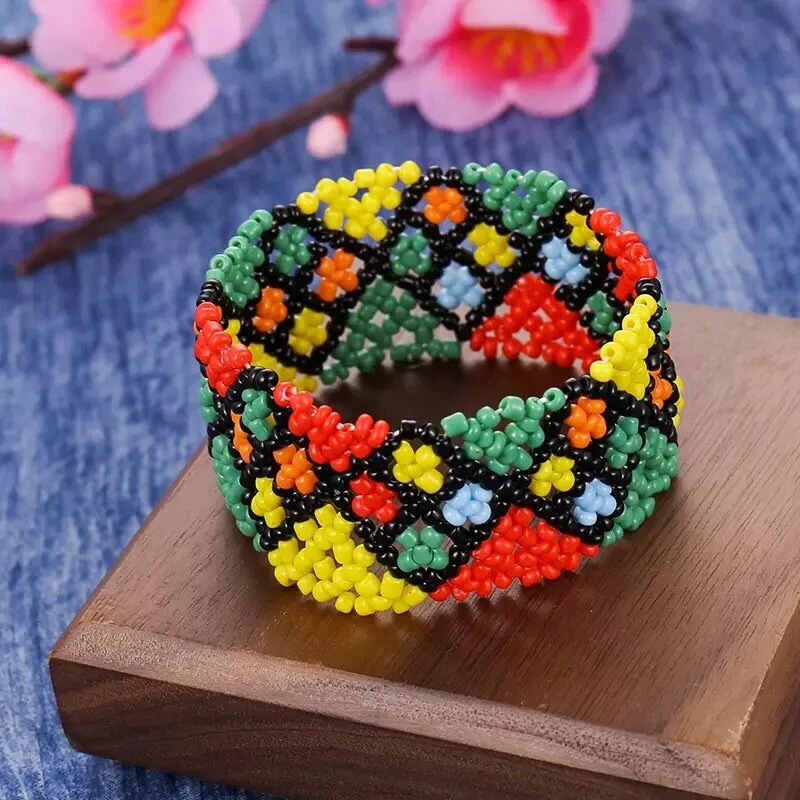 Tqyzkh Bead Bracelets for Men and Women Natural Black Lava India | Ubuy