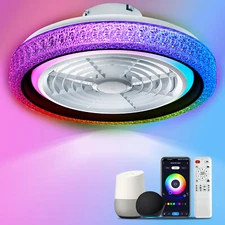 20" Smart Ceiling Fan with Light Alexa Google Siri Control + Bluetooth Speaker