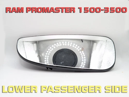 LOWER Mirror Glass Passenger Side for 2014-2024 Ram ProMaster 1500 2500 3500