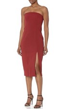 Finders Keepers Lucie Deep Berry Midi Dress Women  s Medium NWT