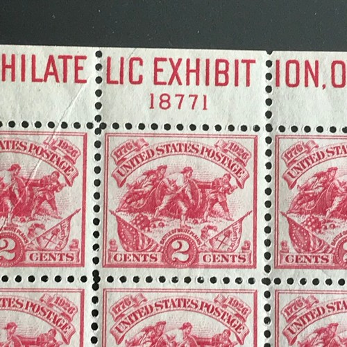 MNH Scott # 630 1926' International Philatelic Exhibition 2 Cent US Stamp Sheet - Picture 6 of 20