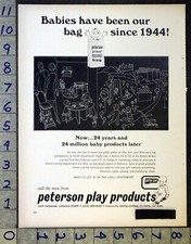 1969 PETERSON PLAY STROLLER PLAYHOUSE CASTLE HI-CHAIR HOLLYWOOD TOY AD FC110