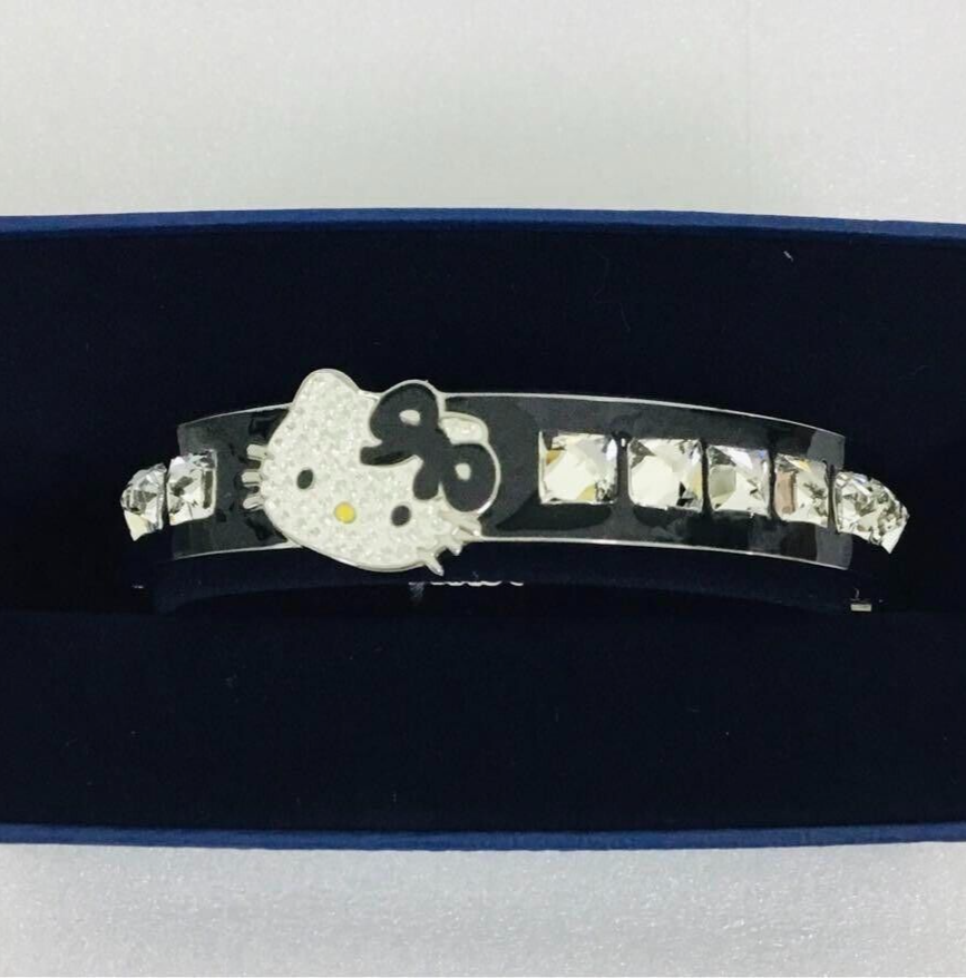 Swarovski ハローキティ　ブレスレット Swarovski Hello Kitty Bracelet Bangle Sanrio Black X Silver