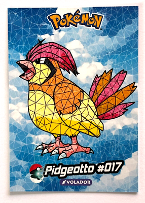 stained glass birds pokemon card 2025 POKEMON STAINED GLASS Crystal Card #017 PIDGEOTTO Kanto Peru Foil