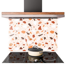 Glass Splashback Backsplash Kitchen Tile Cooker Wall Panel 47 Sizes Terrazzo 7