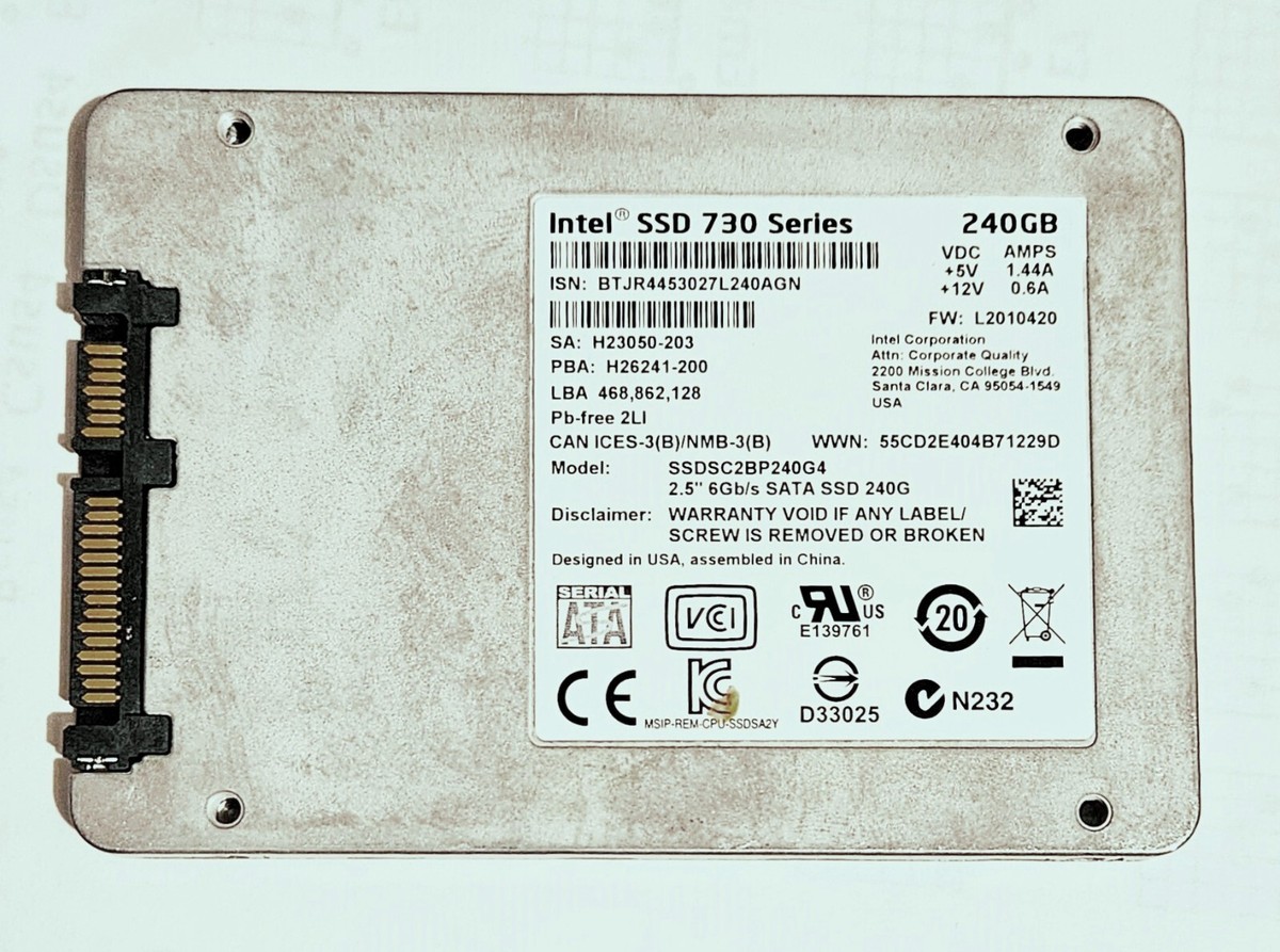 Solid State Drive Intel 730 Series SSDSC2BP240G4 240GB MLC SATA
