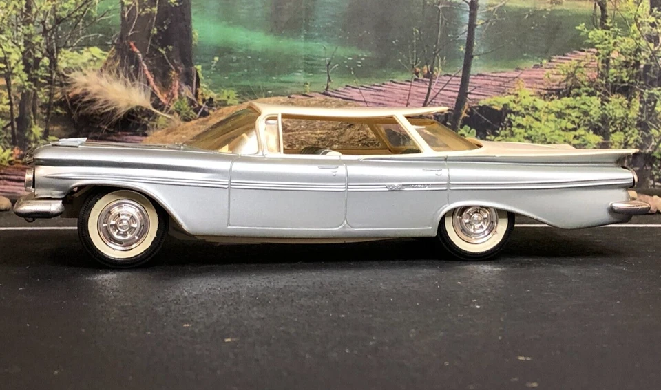 Unbranded SILVER 1959 CHEVROLET CHEVY IMPALA 4-Door Promo Car No Box AS-IS - Image 2 of 4