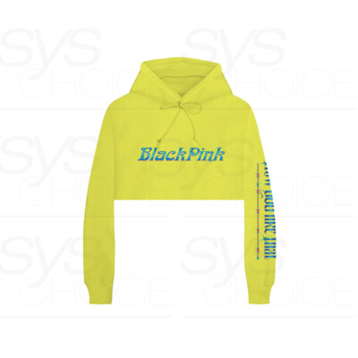 K-POP・アジア [H.Y.L.T] BLACKPINK CROPPED HOODIE LEMON BLACKPINK Official Goods CROPPED HOODIE Dark Gray or Lemon