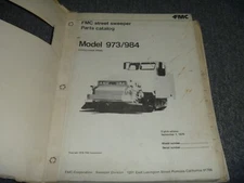 FMC Models 973 & 984 Street Sweeper Parts Catalog Manual Book No. 49949 xz