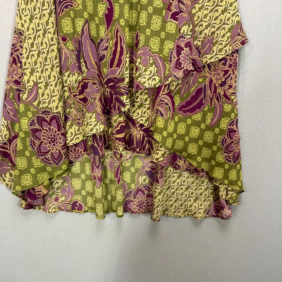 Vintage Y2K 90s Midi Skirt Size 10P Floral Flare Witchy Fairy Grunge Whimsigoth - Image 4 of 4