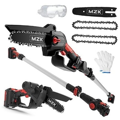  2-in-1 Cordless Pole Saw & Mini Chainsaw with 3 Replacement Chain, 20V 