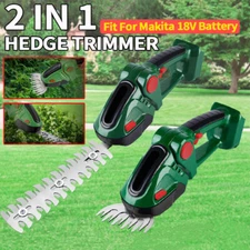 2 in 1 Cordless Hedge Grass Trimmer Garden Pruner Shears Cutter Mower +2 Battery