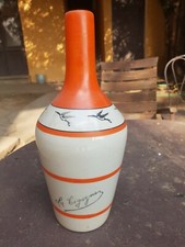 BOUTEILLE ANCIENNE en céramique CARAFE A ALCOOL LA CIGOGNE Strasbourg Haut 27 cm