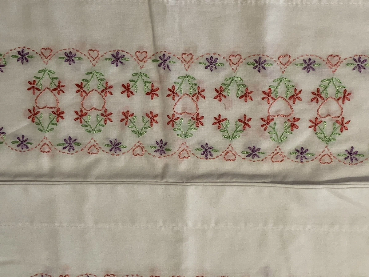 Vintage embroidered cheap pillowcases
