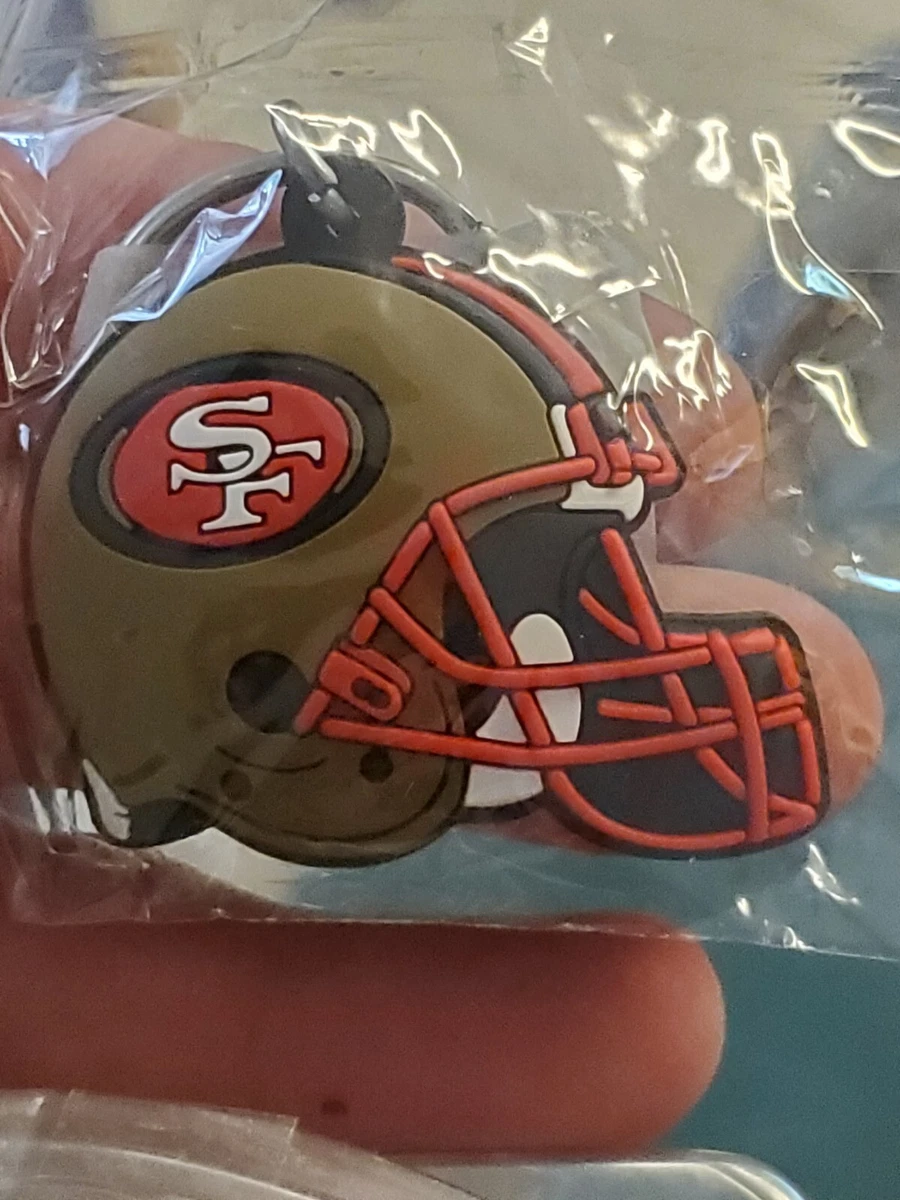 San Francisco 49ers Keychain Helmet Logo Red Gold NFL Fan Gear new