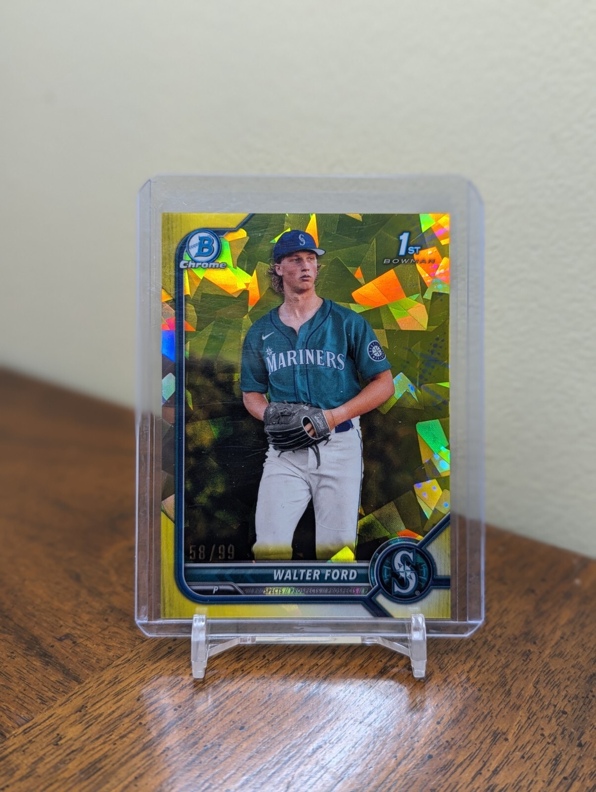 2022 Bowman Draft Sapphire WALTER FORD Yellow /99 1st Bowman Mariners #BDC-187