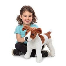 Melissa  Doug Giant Jack Russell Terrier - Lifelike Stuffed Animal Dog over 12