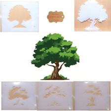 Tree stencil Four layer Airbrush art stencil set artists tree template set multi
