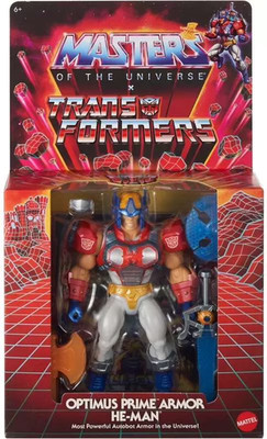 Masters of the Universe X Transformers Optimus Prime Armor He-Man Action Figure
