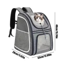 Cat Carrier Backpack, Large Cat Backpack Carrier Soft, Expandable Airline App...