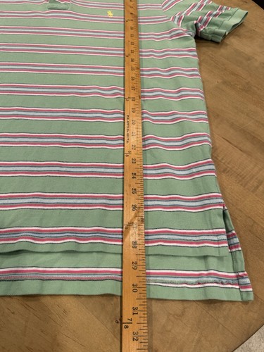 Polo by Ralph Lauren Große L Gestreiftes Kurzarm Polo 100% Baumwolle Rugby Grün - Bild 8 von 10