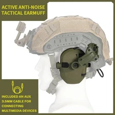 Shooting Earmuffs Tactical Helmet Headset Electronic Hearing Protector Headphone