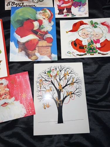 18 Used Christmas Santa Claus MCM Vintage Greetings Cards Christmas Card Used - Picture 4 of 13