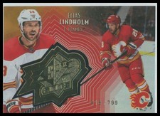 Elias Lindholm #/799 - 2021-22 UD SPx Finite Radiance #SF-7 Calgary Flames