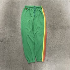 Aviator Nation 5 Stripe Sweatpants Size Small Kelly Green Rainbow Jogger