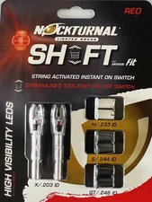 Nockturnal Shift Nock - Universal - Red Lighted Nock - 2pk