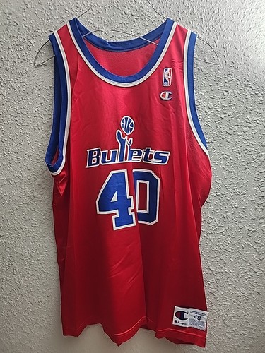Vintage CHAMPION Calbert Cheaney #40 Washington Bullets NBA Basketball Jersey 48 - Image 1