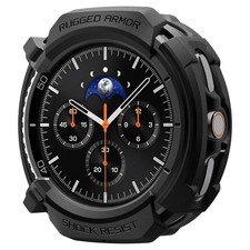 Spigen Rugged Armor Matte Black TPU Case Cover for Galaxy Watch 8 Classic 46mm