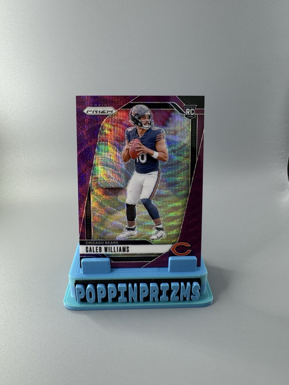 2024 Panini Prizm Caleb Williams #301 Purple Wave Prizm 07/99 Rookie Card RC