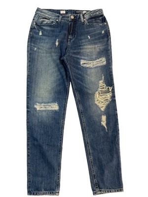 TOMMY HILFIGER Jeans Queens RW Helga W26 L30 Girlfriend Regular Waist Blau NWT 