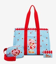 NEW Strawberry Shortcake Embroidered Denim Belt Fanny Pack  WALLET  TOTE Bag 