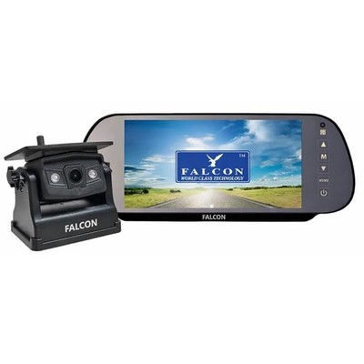 Falcon HD Magnetic Wireless Camera System + 7   Mirror Monitor With DVR Recording