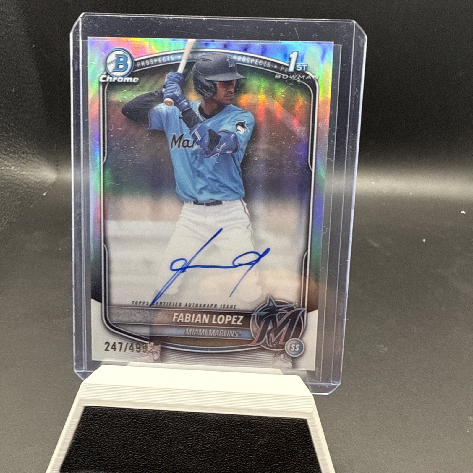 2025 Bowman Chrome Prospect Refractor Fabian Lopez 1ST ROOKIE AUTO /499